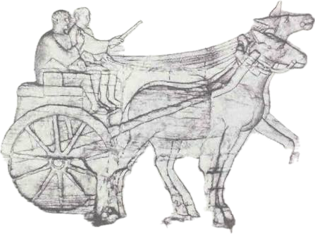 Line drawing of a courier cart